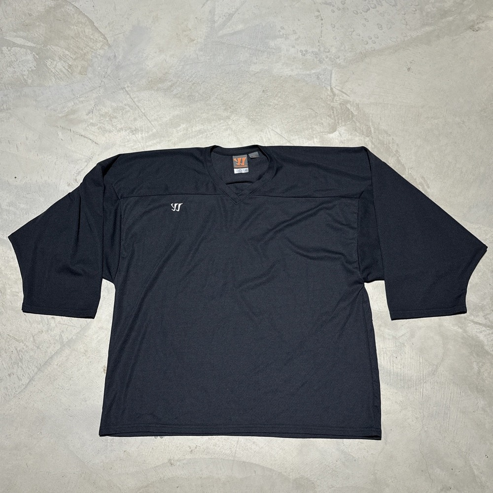 Warrior All Hail Blank Hockey Jersey Size XL Black Oversized Streetwear Hiphop